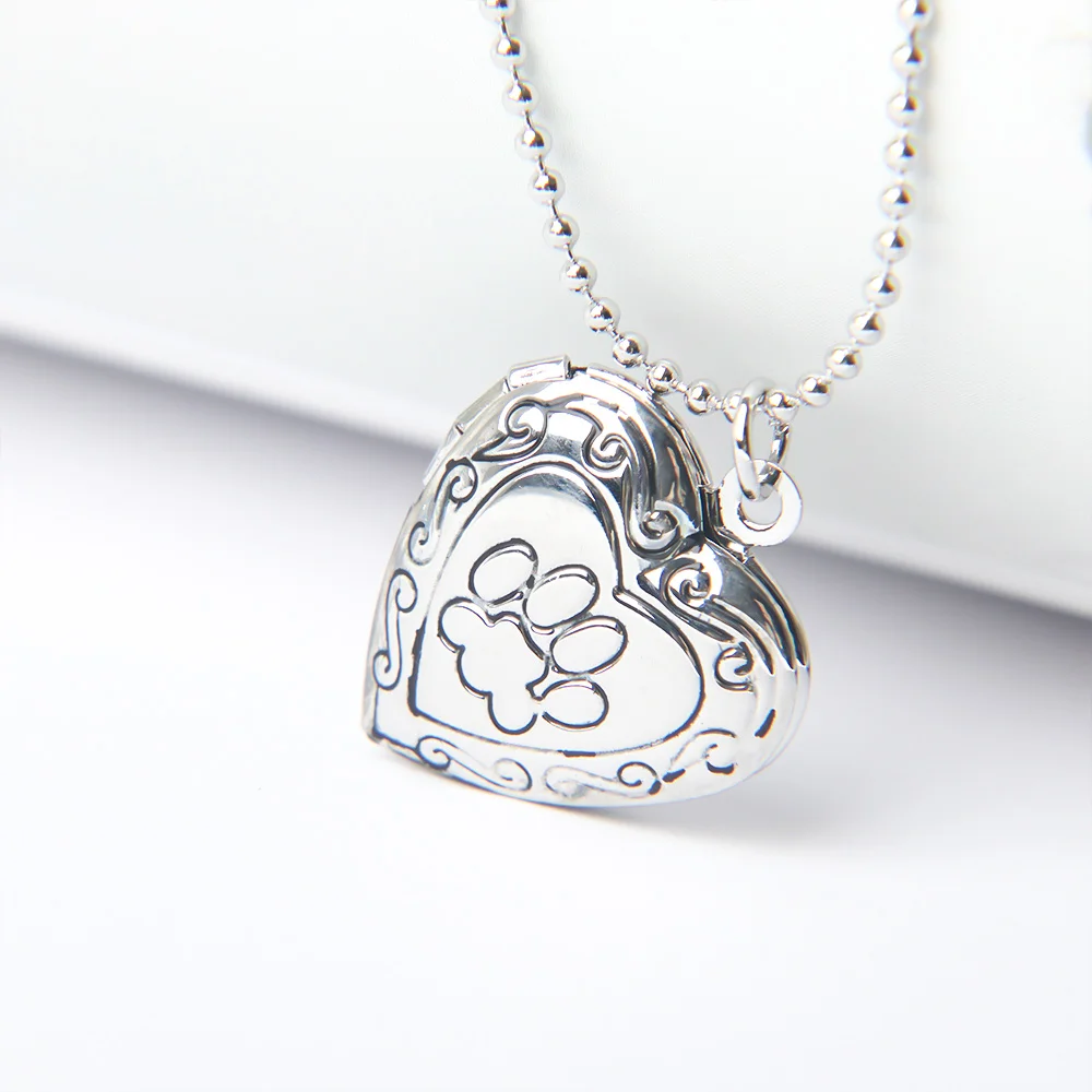 Ожерелье с изображением собачьей лапы фоторамка животными золотой серебряный