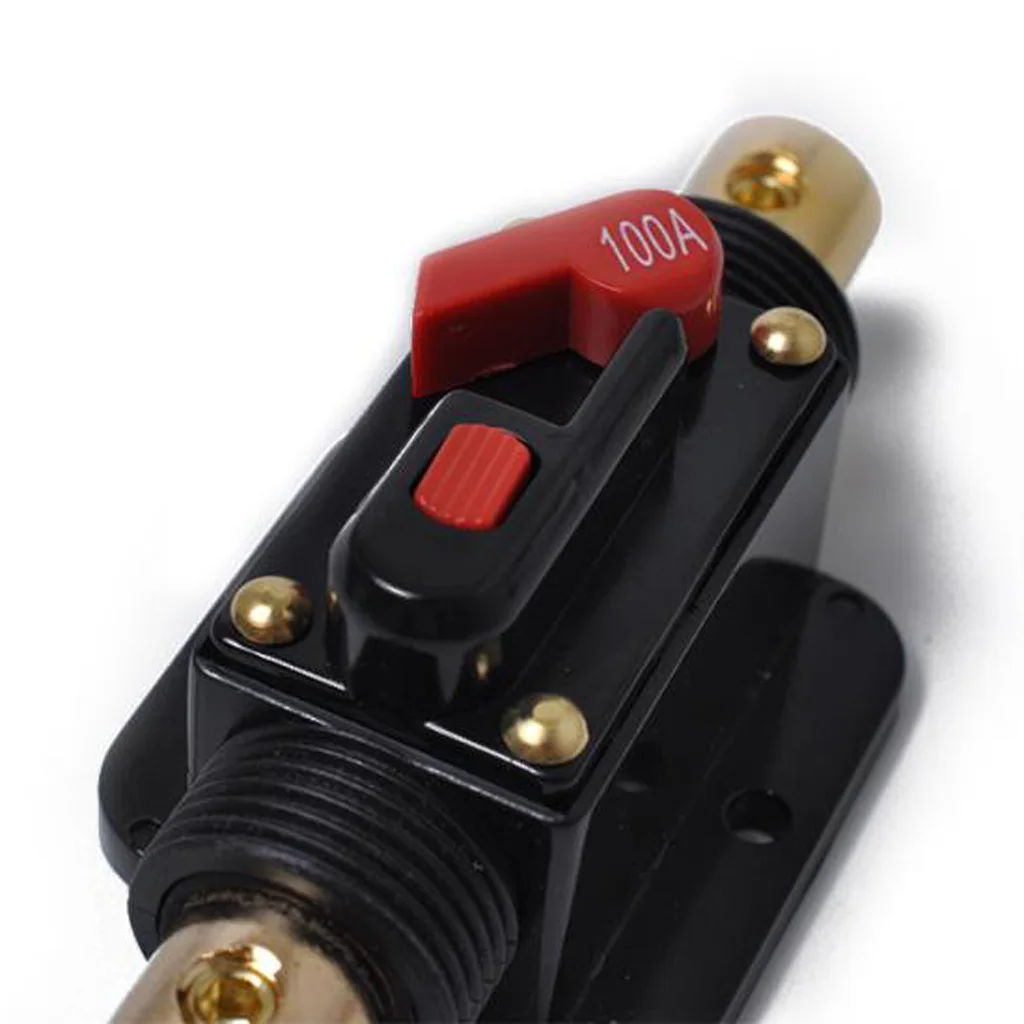 DC 12 V-48 V Встроенный выключатель 100A Ручной Сброс переключатель автомобильный аудио предохранитель