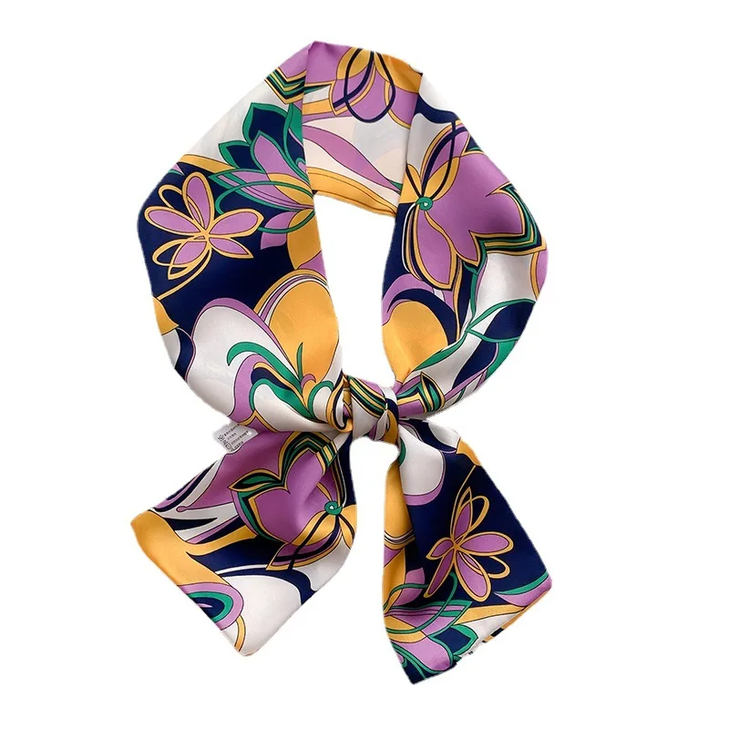 Корейский шарф в форме сердца узкая полоса кошелек узкий ручка лента Шелковый