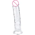 Фаллоимитатор XXL, мягкий и реалистичный фаллоимитатор для начинающих, прозрачный фаллоимитатор с сильной присоской, подходит для женщин, мужчин, геев