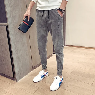 Новинка 2020 брендовые узкие мужские джинсы vibrato с Красной сеткой Корейская версия