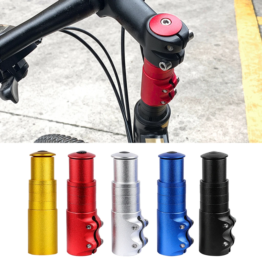 

Bike Fork Stem Extender Bicycle Handlebar Riser Adaptor Metal Head up Adapter Biking Accessories - Choice of Colors