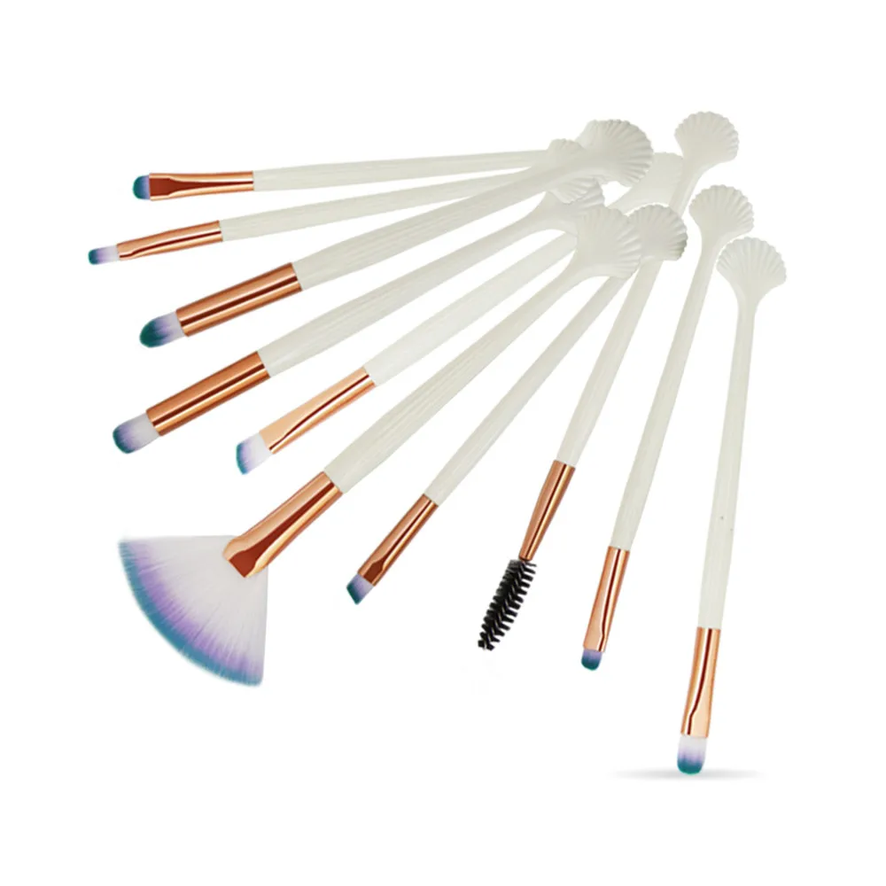 В виде ракушки для 6/7/10 шт. кисти макияжа Набор теней глаз тени бровей ресницы