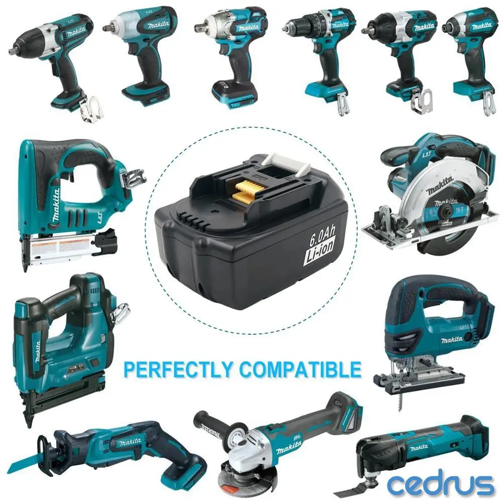 

3PCS BL1860 BL1850 Power Tool Replacement Batteries 18V 6000mAh Lithium ION for Makita Rechargeable Battery BL1830 BL1840 LXT400