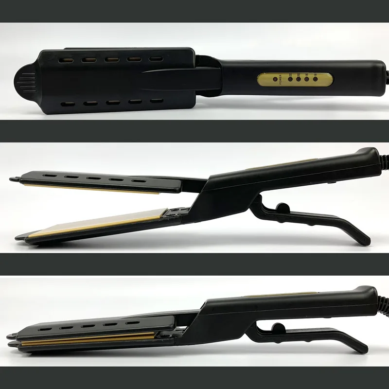 Выпрямитель для волос с четырехзубчатой регулировкой температуры керамический