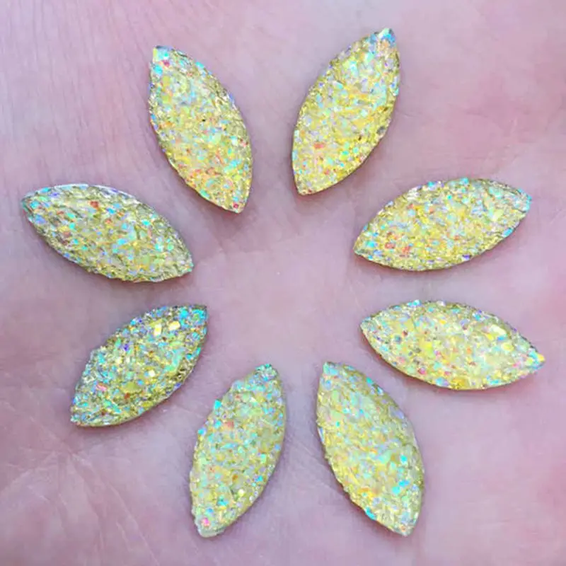 Сделай Сам 80 шт. AB Смола блестящий конский ГЛАЗ плоская задняя Скрапбукинг сделай