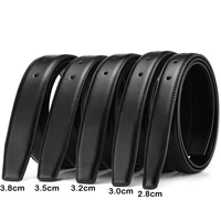 2 8cm 3 0cm 3 5cm 3 8cm belt no buckle for automatic buckle high quality pu leather belts strap without buckle for men women