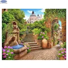5D алмазная живопись для творчества, алмазная вышивка, Европейский садовый пейзаж, полная квадратная круглая мозаика, украшение для дома