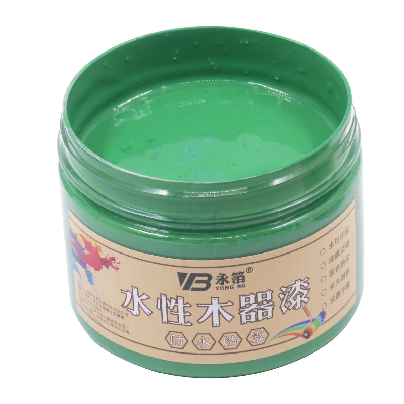 Зеленая акриловая краска на водной основе водостойкая для дерева тканевая