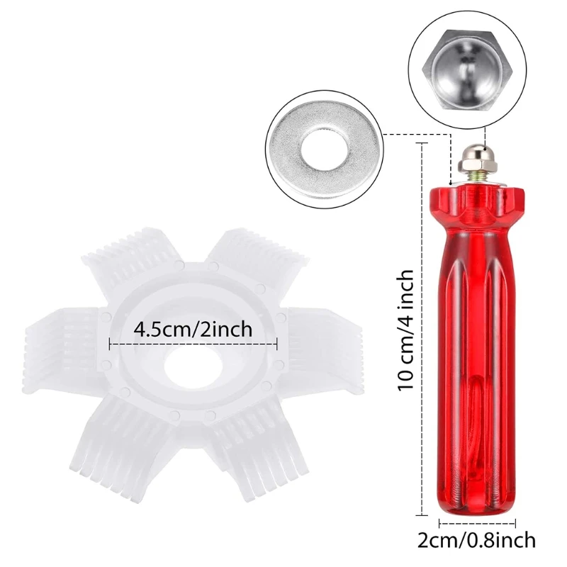 

MOLF 4 Pcs/Set Air Conditioner Condenser Fin Cleaning Brush Small Plastic Whisk Brush for Refrigerator Cleaning Tool