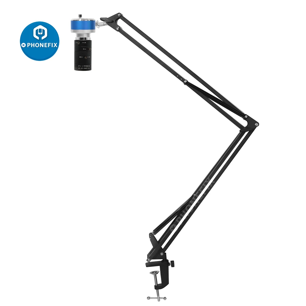 

HDMI USB 4K 1080P Video Microscope Camera 50mm Big Visual Fixed Focus Lens Cantilever Bracket For Video Recording Live Streaming