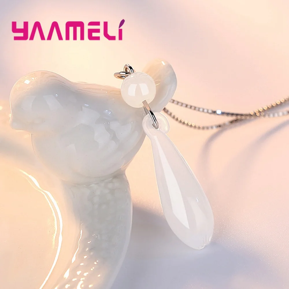 Элегантный белый опал цветок магнолии подвески подвеска хорошее серебро 925 пробы