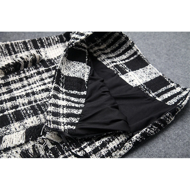 

2019 Autumn Fashion Women's Set New Designer Off Shoulder Turtleneck Knit Sweater Top and Woolen Skirt Suit 2Piece Sets
