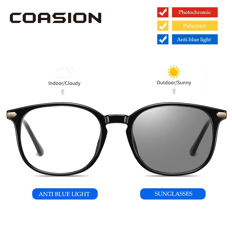COASION 2 in 1Blue светильник с блокировкой очки для женщин и мужчин фотохромные TR90