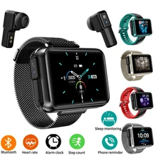 T91 Smart Watch 2 in 1 TWS Wireless Bluetooth Headset Big DIY Screen Fitness Heart Rate Tracker Brac