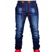 Pantalones vaqueros elásticos de talla grande para hombre...