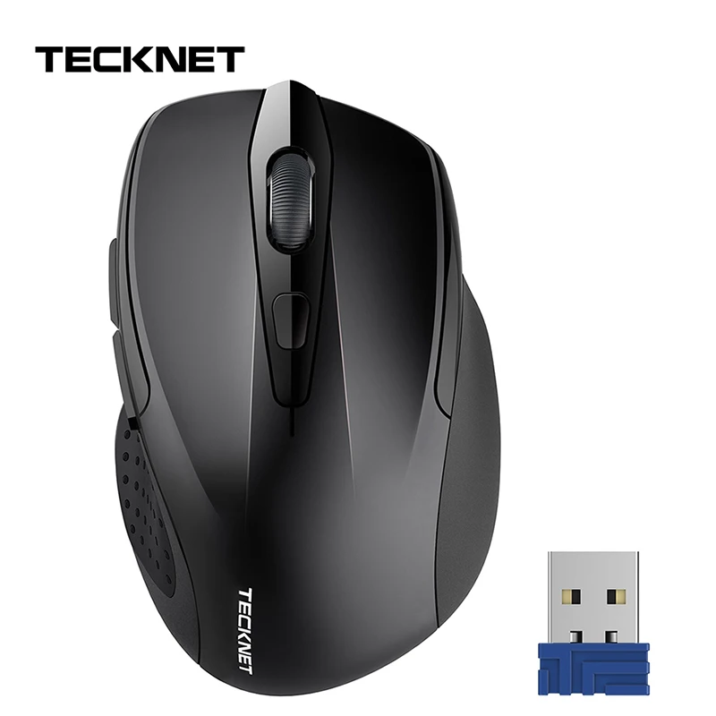 TeckNet 2,4 ГГц Беспроводная мышь компьютерная мышь с USB Приемником Mause 2600 dpi оптическая эргономичная мышь для ноутбука настольного ПК