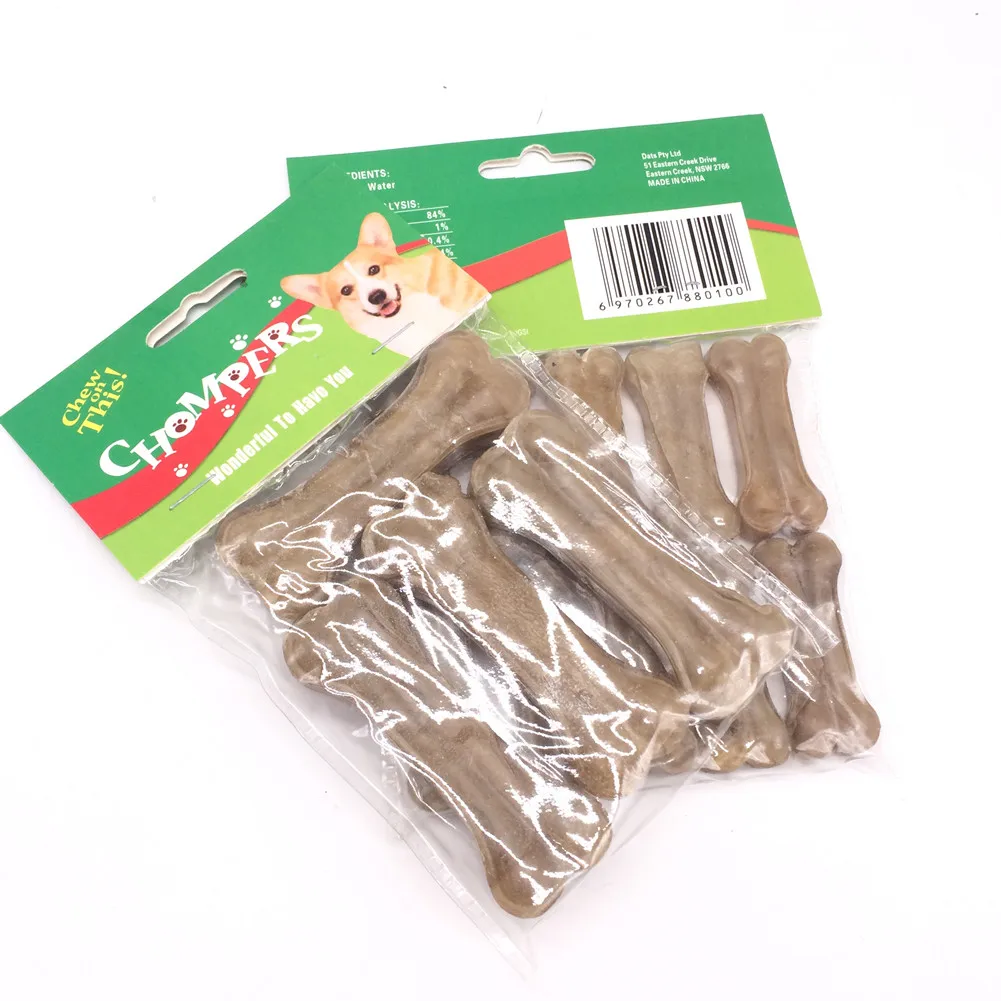 

Dog Toy Dog Chews Toys Supplies Leather Cowhide Bone Molar Teeth Clean Stick Food Treats Dogs Bones for Puppy Accessories