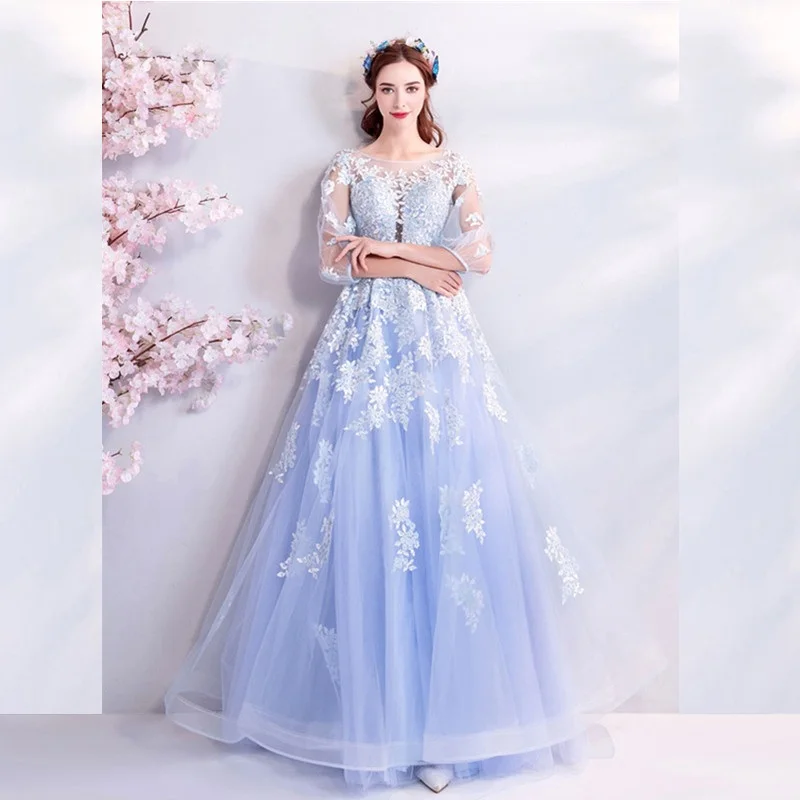 

Princess Robe De Soiree In Stock Cheap Long Evening Dresses A Line Vestito Da Sera Real Photos Special Evening Gowns 3