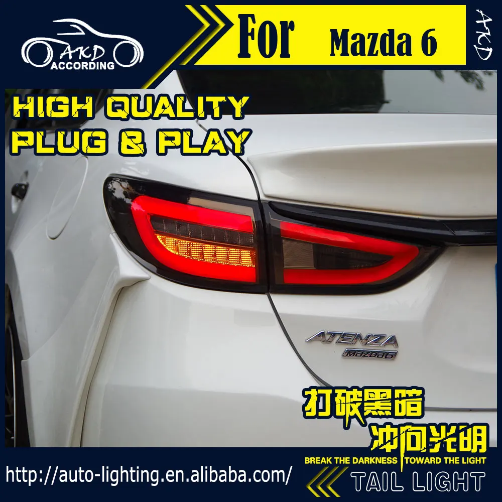 АКД стайлинга автомобилей хвост лампа для Mazda 6 LED светильник s Mazda6 Atenza