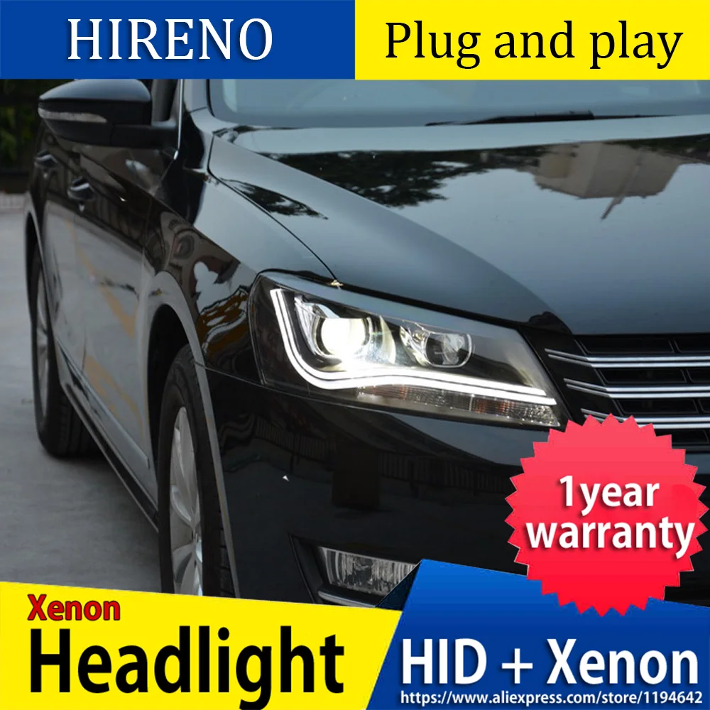 Автостайлинг для VW Passat B7 фары 2011 2015 America CC светодиодный ные DRL Биксеноновые линзы