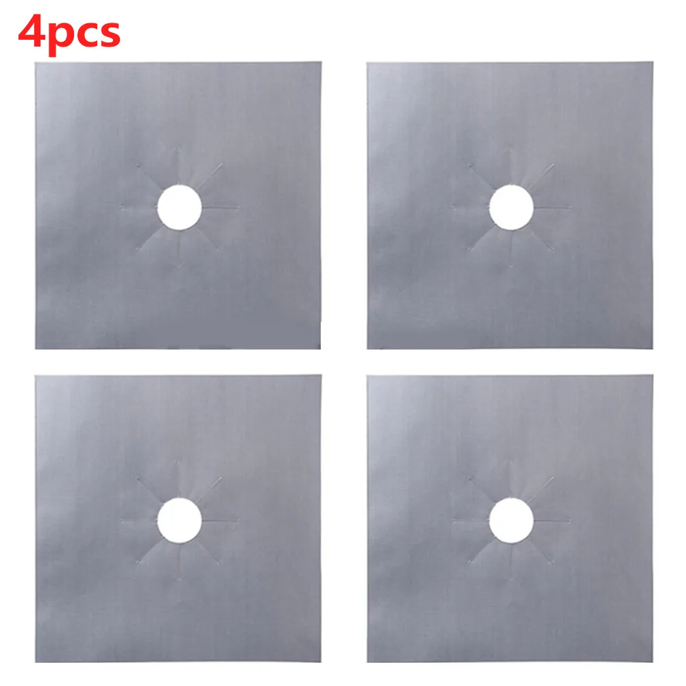 

4 Pcs Black Stove Protector Cover 10.6 X 10.6 Inch Gas Stove Protector Anti-fouling Cleaning Pad Kitchen Accessories