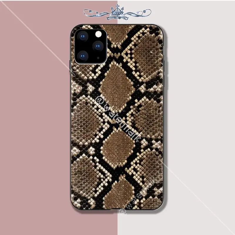 Силиконовый чехол змеиная кожа для телефона Iphone 5s Se 2020 6 6s 7 8 Plus X Xs Max Xr 11 Pro Funda |