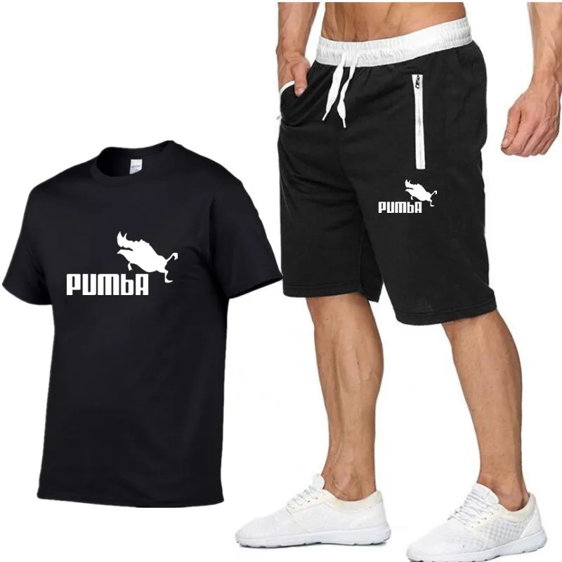 

New men's summer sportswear suit two-piece T-shirt + shorts suit men's short-sleeved T-shirt pants casual suit men's running su