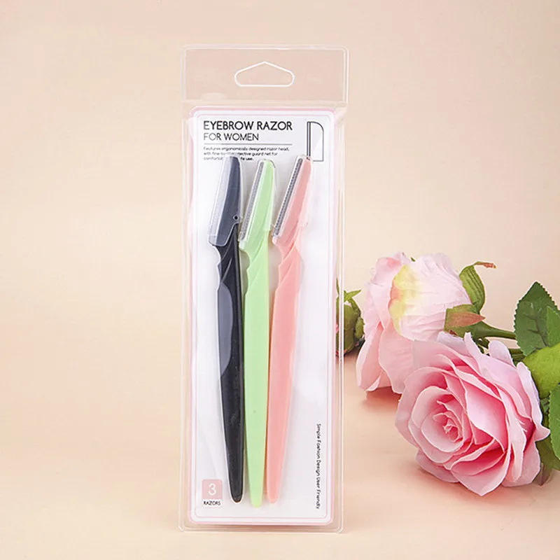 3 шт. триммер для удаления волос на лице косметический нож бровей | Красота и