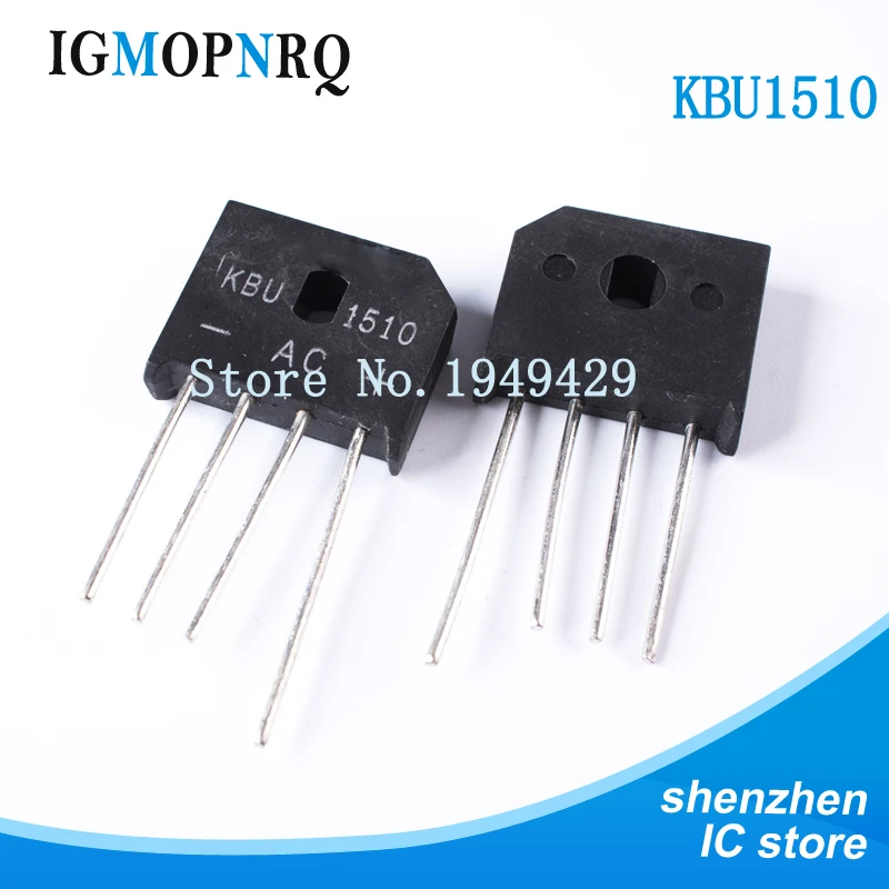 5 шт./лот KBU1510 KBU 1510 15A 1000V ZIP Diode Bridge выпрямитель Новый|Выпрямители| |