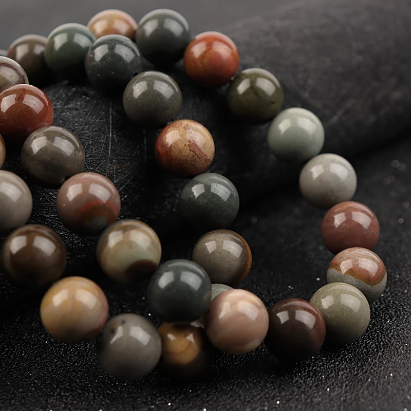 

High Quality Original Picture Stone Beads Black Crystal Round Loose Beads For Jewelry Making Diy Bracelet 6/8/10mm