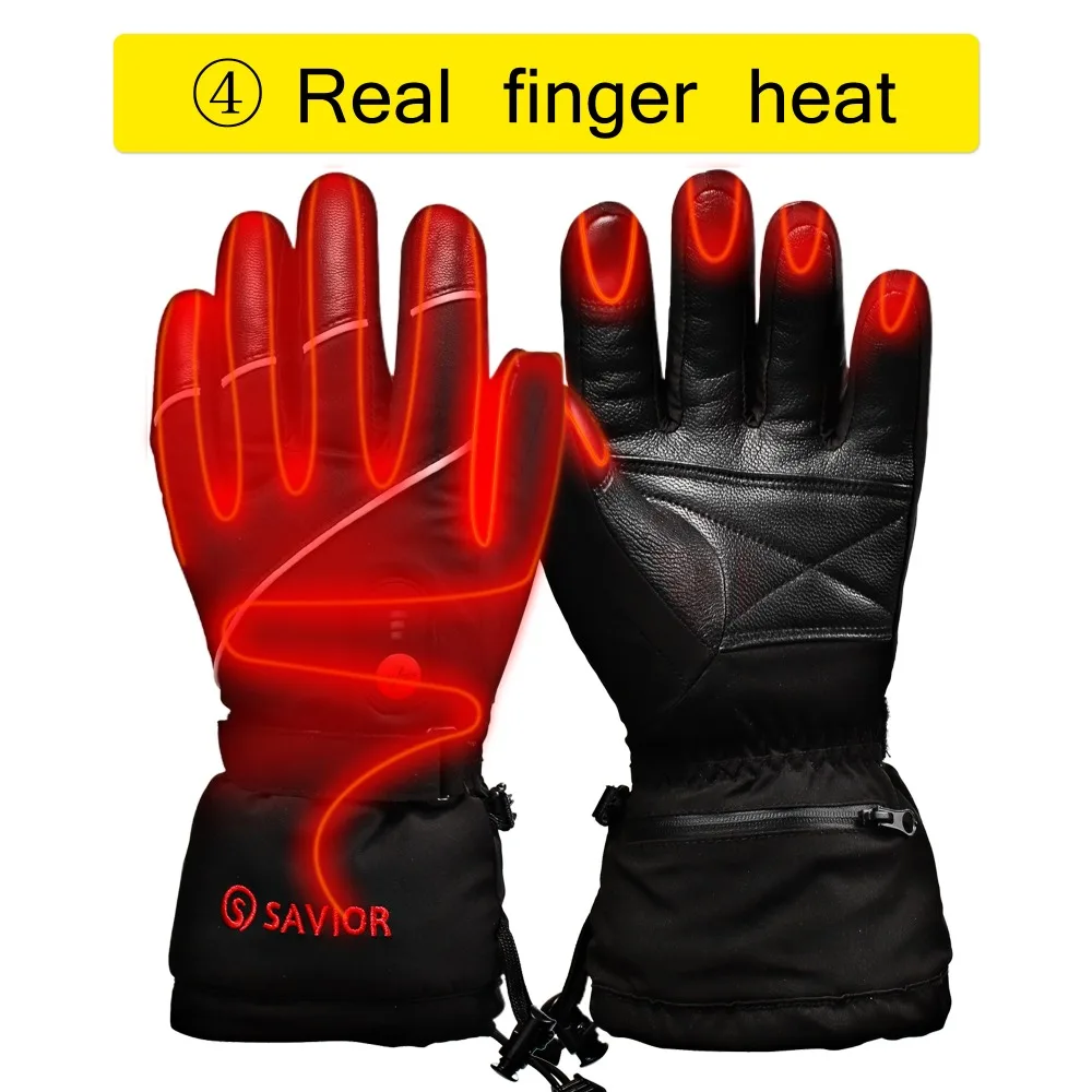 Спасителя Для мужчин женщин с электрическим подогревом перчатки Перезаряжаемые