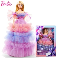 genuine barbie birthday wishes collector edition girl dolls social princess barbie toys for girls guarantee exquisite shape gift