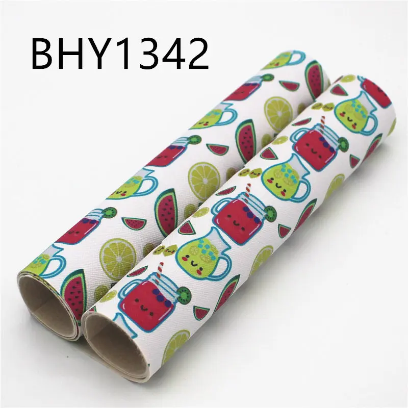 

Бесплатная доставка 20*33 см A4 мультяшный принт Синтетическая кожа ткань для DIY аксессуары BHY1342