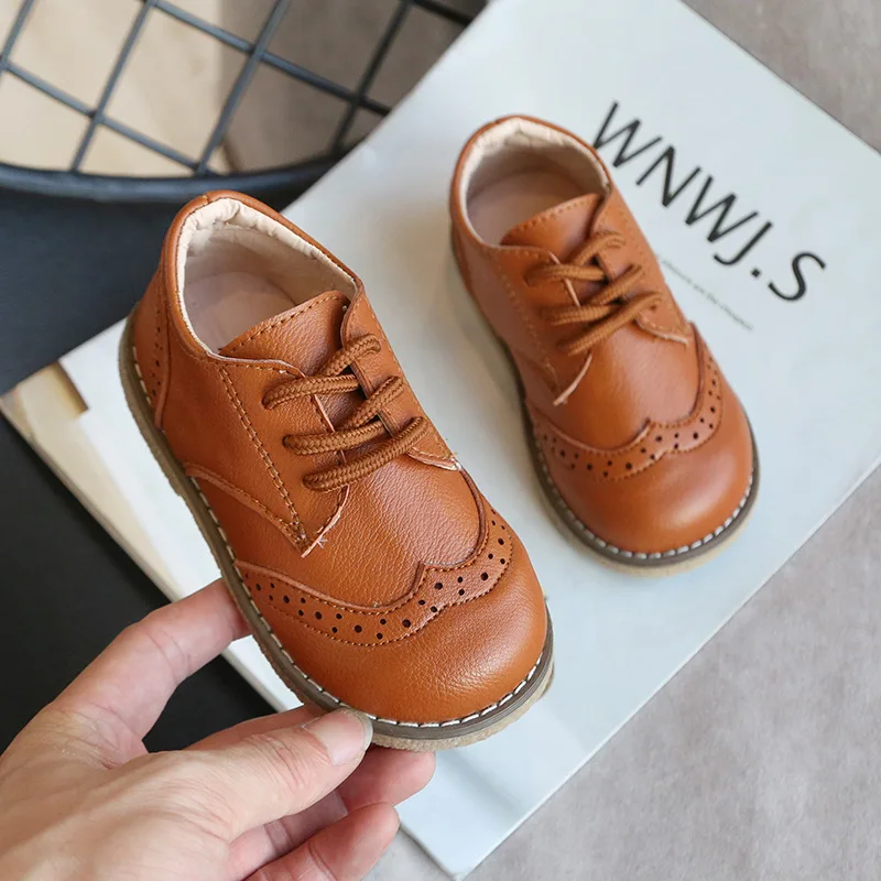 New Spring Autumn Children Leather Shoes for Boys Girls Casual Shoes Kids Soft Bottom Casual Outdoor Shoes Baby Sneakers