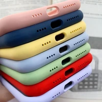 ultra thin cute liquid silicone phone case for iphone 13 12 11 pro se xs max xr xs x 8 7 6 plus luxury colorful soft back cover