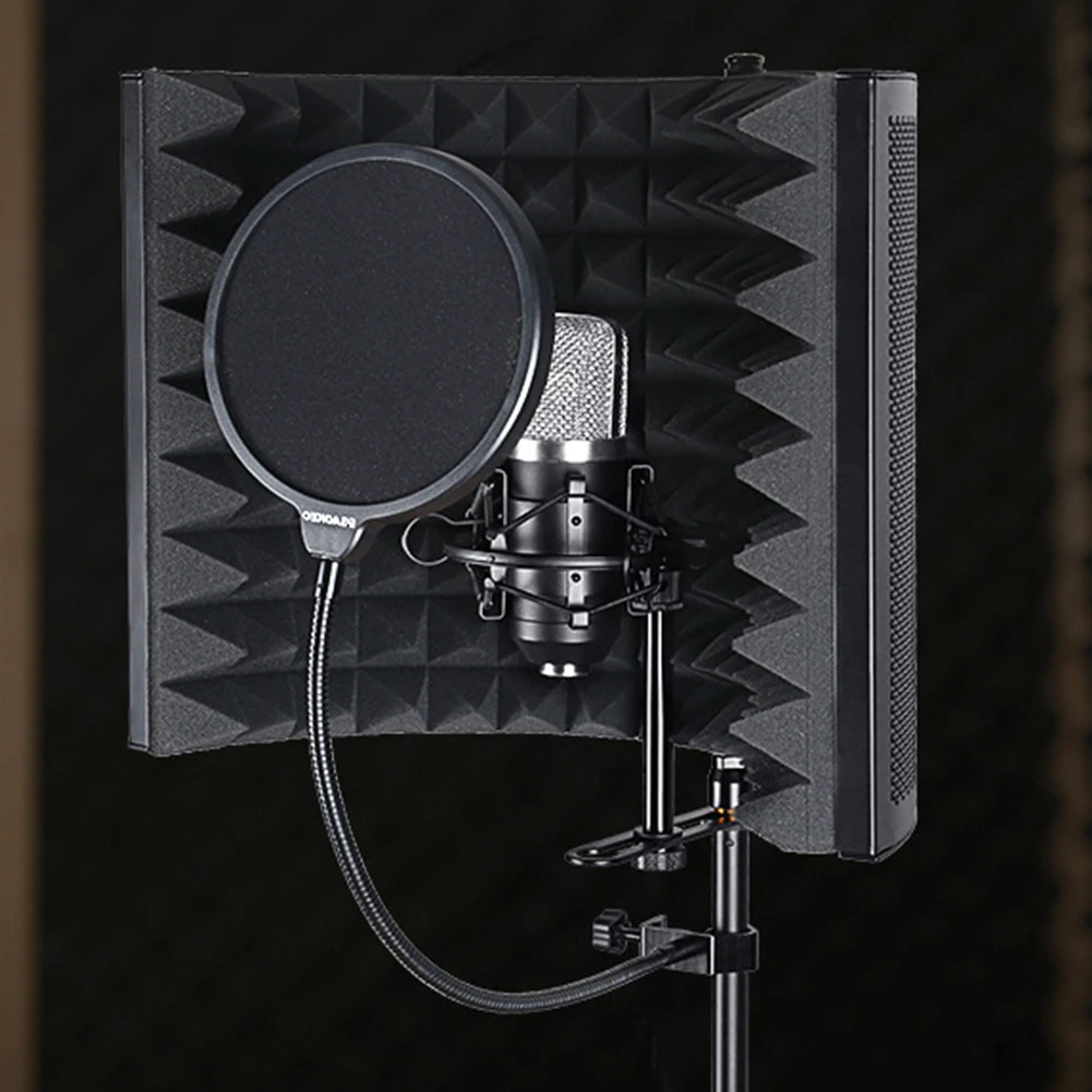 Foams Panel Sound Absorber Studio Recording Foldable Filter Microphone Noise Reduction Professional Windscreen Isolation Shield