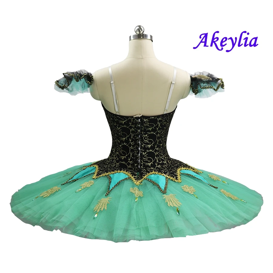 Зеленая балетная пачка Принцесса Флорина Балетная Профессиональный костюм для