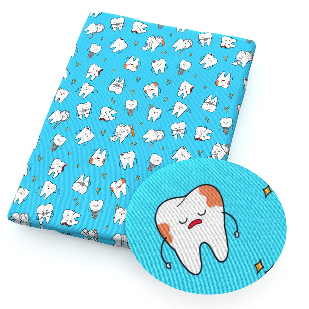 Лоскутная Зубная фея печатная Полиэстеровая хлопковая ткань для тканей Детская