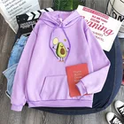 Повседневные авокадо толстовки женские брендовые теплые свитера с длинным рукавом с капюшоном фиолетовая футболка с капюшоном Пальто повседневные пуловеры больших размеров спортивной одежды