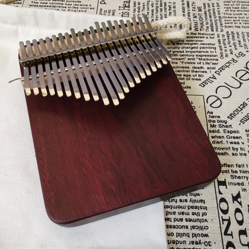 

Handmade Purpleheart Wood Kalimba 21 Key Keyboard Thumb Piano Musical Instruments For Friends Gift With Finger Piano Case