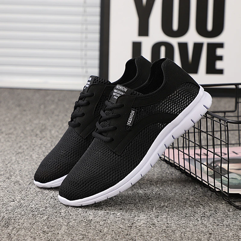 

2021 Summer Soft Men Shoes Lightweight Cheap Mesh Breathable Casual Male Sneakers Comfortable Large Size Men Sport Shoes