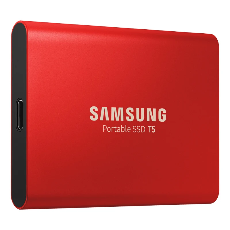 Samsung T5 портативный SSD 250 ГБ 500 1 ТБ 2 ТБ USB3.1 Внешние накопители USB 3,1 Gen2 и обратная совместимость с USB для ПК - Цвет: Красный