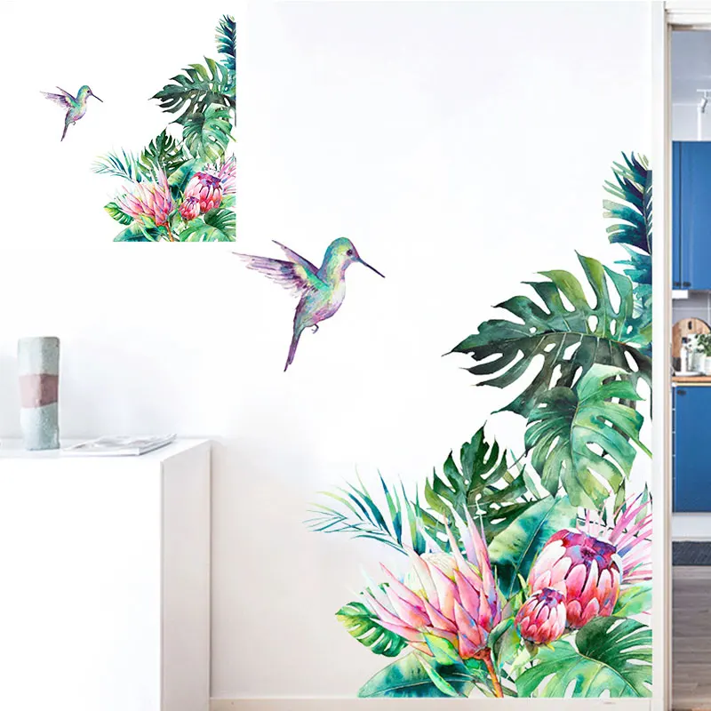 

3D Wall Stickers Window Decoration Creative Refrigerator Sticker Wall Poster Home Decor Living Room Sticker Bird Door Sticker