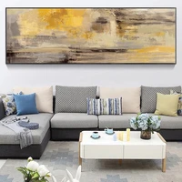 scandinavian yellow oil painting on abstract canvas posters and prints modern wall art picture bedroom kids room cuadros decor