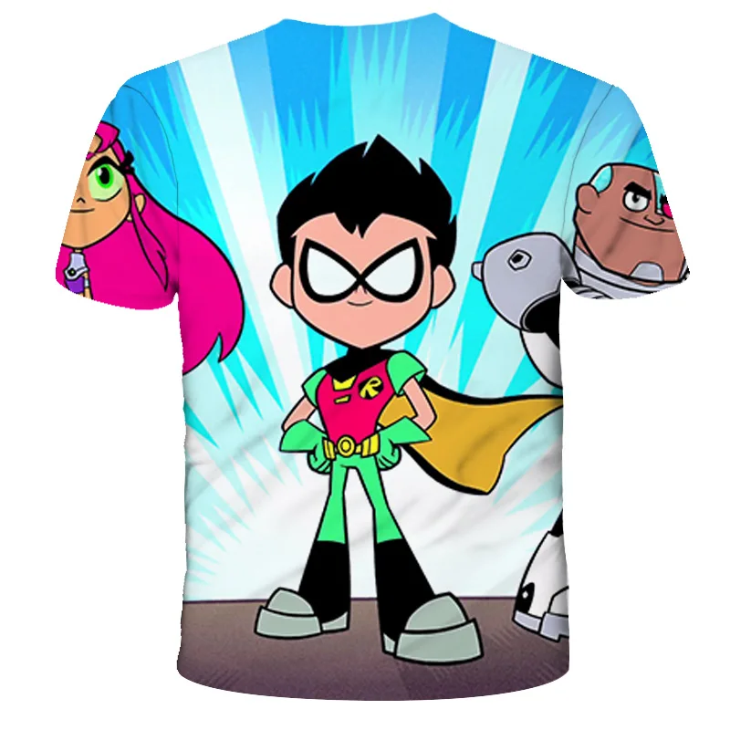 

3D Printing Teen Titans GO T-shirt Cartoon Teen Clothing Toddler Boy Top T-shirt Kids Summer Boy Oversized T-shirt Baby Clothes