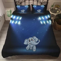 mei dream dancing elephant kids bedding set anime bedding black comforter sets king queen size