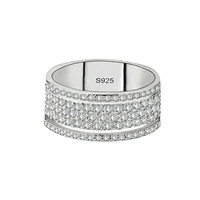 crystal rhinestone wide rings female love jwellery for wedding engagement finger ring womens rings wife gift korean