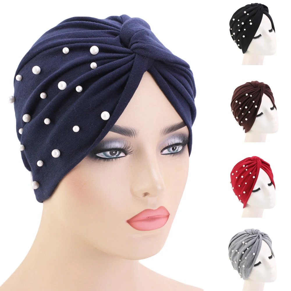 Новинка мусульманская Шпилька s твист узел жемчуг шляпа женская индийская