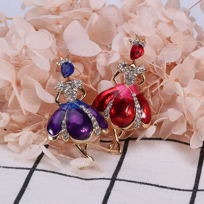 Женская Брошь в виде балетной юбки брошь балерины для гимнастики штифты